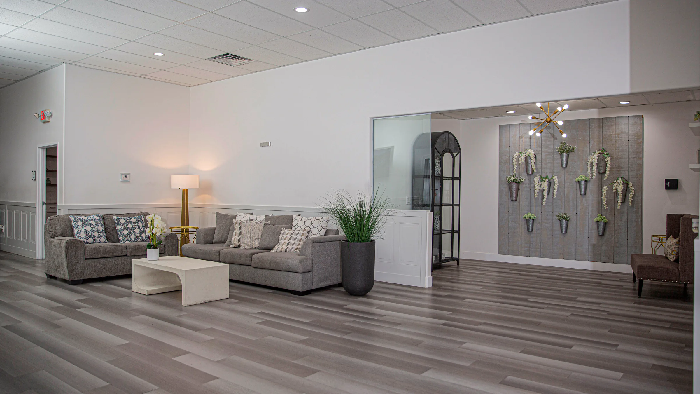 Family gathering room inside La Eternidad Funeral Home